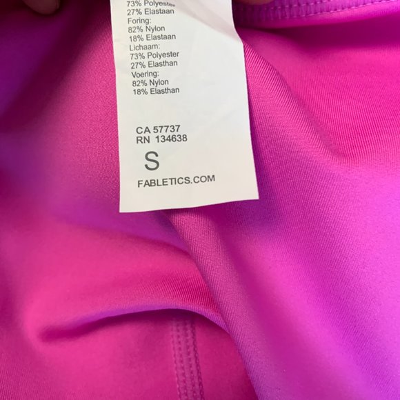 Fabletics Trinity Motion365+ High Waisted Capri Pink/Periwinkle Leggings Size S - Picture 13 of 15